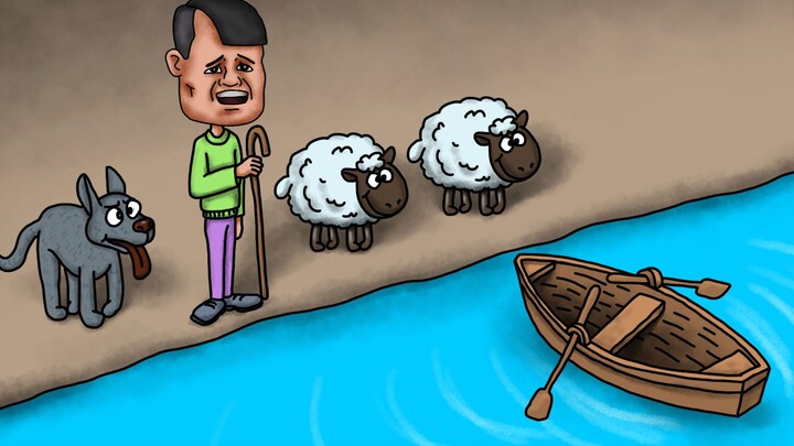 Câu đố Kazi: Làm thế nào người chăn cừu có thể đưa tất cả các loài động vật qua sông một cách suôn s