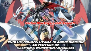 Evolusi Digimon Utama Di Anime Digimon Adventure 02 - Veemon & Wormmon (Jogress)