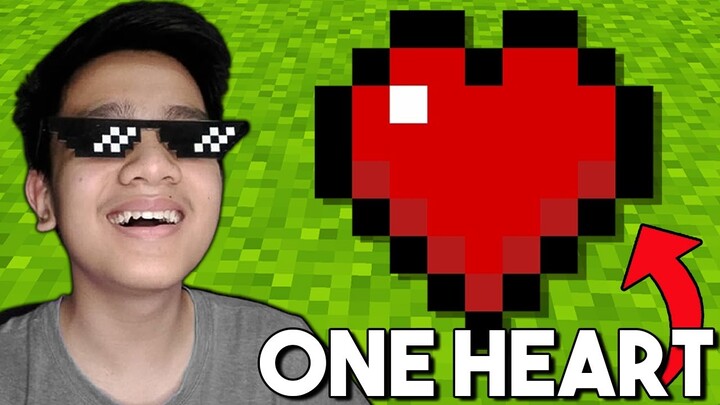 Minecraft, but With Only 1 Heart! (Tagalog)