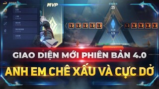 Liên quân ( FREE 5 SKin S+ ) Giao diện mới 4.0 bị chê Xấu Xí từ AE game thủ TNG phiên bản mới