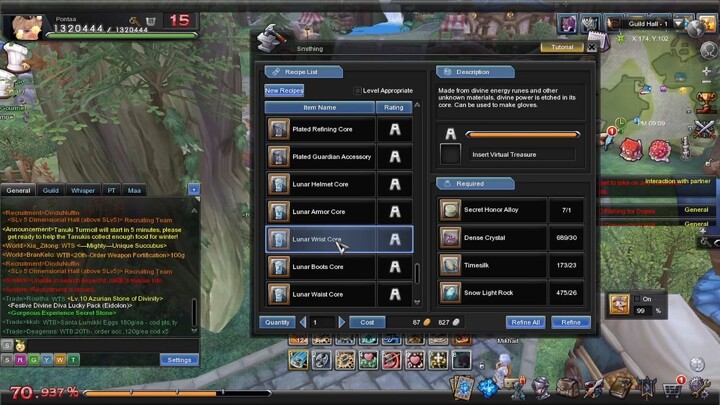 Aura Kingdom - Crafting Cores #1
