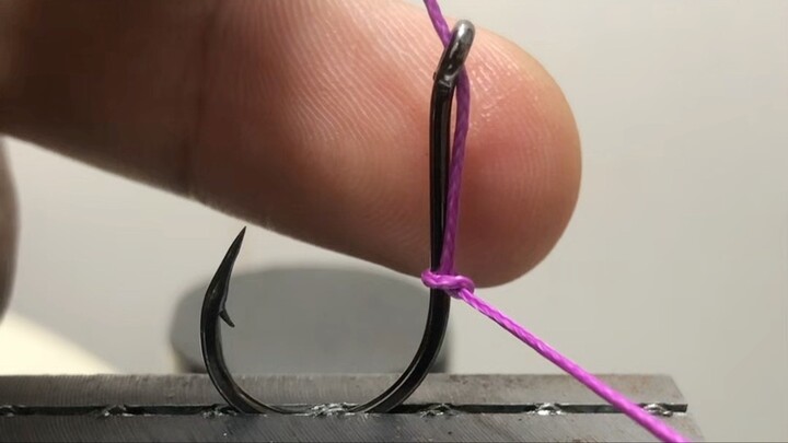 Simple and novel fish hook knot #knotshort