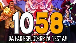 ONE PIECE 1058: RIVELATE LE NUOVE TAGLIE!! MIHAWK, CROCODILE E BUGGY SPADRONEGGIANO