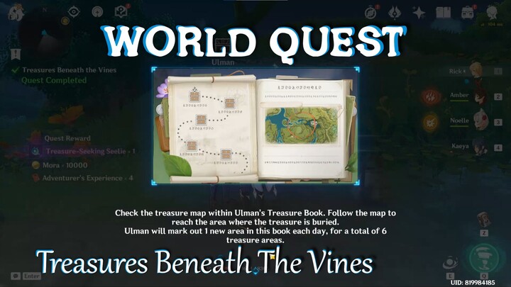 GAMEPLAY | Genshin Impact | World Quest - Treasures Beneath The Vines