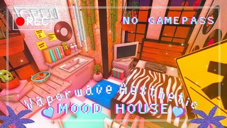 No Gamepass 10k Vaporwave Aesthetic Cheap Mood House - Build and Tour - iTapixca Builds