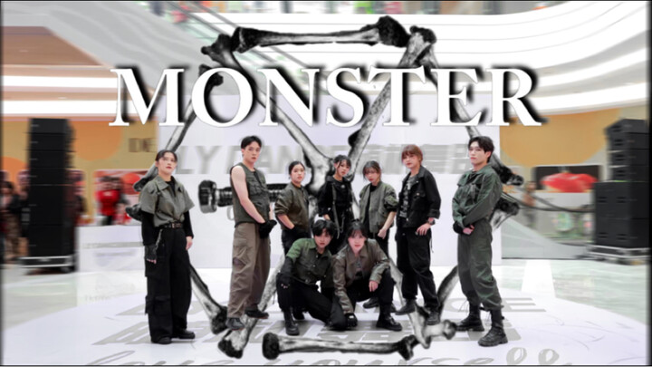 正面视角来了！超燃应援EXO-Monster翻跳路演全体直拍