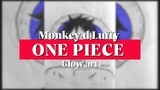speed paint glow art monkey d Luffy [one piece]