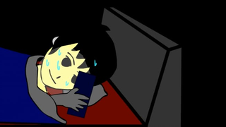 恐怖小动画：夜晚看手机