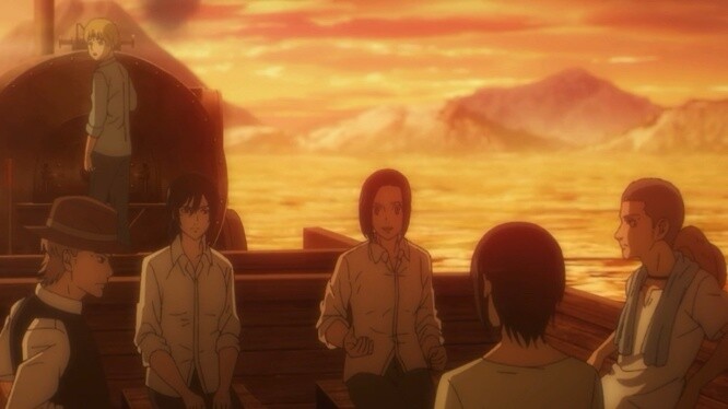 [Tear-jerking Titan] Survey Corps in the sunset + Everyone wants to eat Eren [Attack on Titan] S4