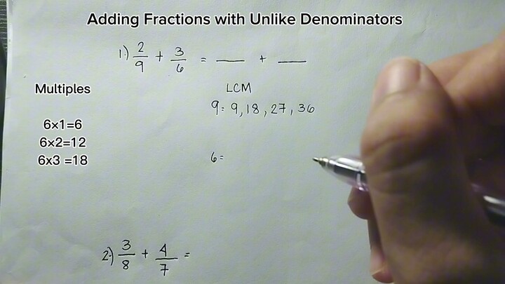 Adding Fractions with Unlik Denominator