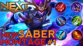 SABER JUNGLE LANE 1-2-2 LANING NEW ROTATION NEXT UPDATE MAP | MONTAGE #1 - Mobile Legends