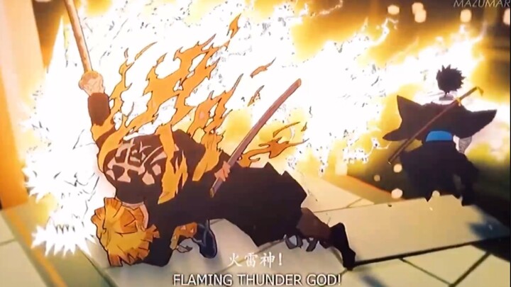 “雷之呼吸，柒之形，火雷神！”