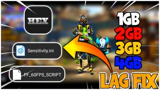 Fix lag 60fps Hex Edtior Free Fire Increase Sensitivity without using dpi 60fps lag fix 1gb 2gb 3gb