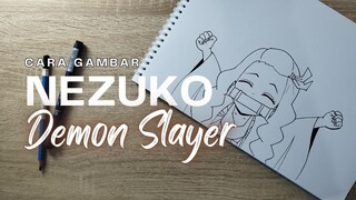 Cara Gambar Anime Demon Slayer Nezuko