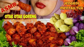 ASMR OTAK OTAK GORENG MERCON|JENGKOL MENTAH|bawang merah mentah|LALAPAN MENTAH collabwith my friends