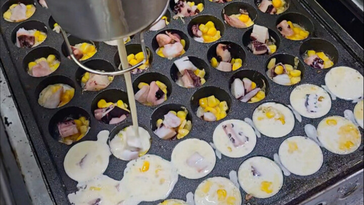 Kỹ thuật làm takoyaki tuyệt đỉnh - Ẩm thực đường phố Hàn Quốc