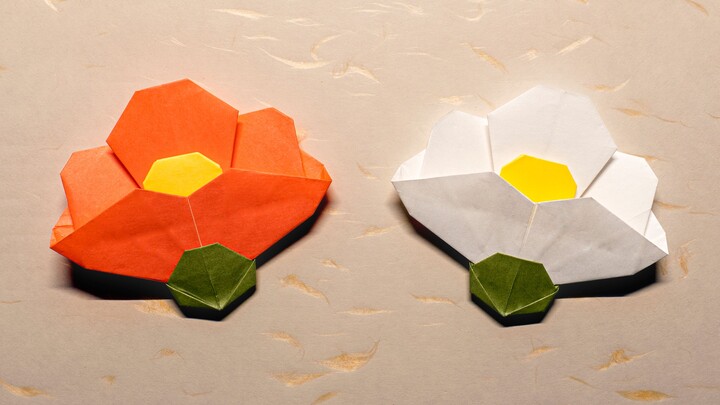 [Origami-Tutorial] เมื่อฤดูใบไม้ผลิมาเยือน มาพับดอกคามีเลียกันเถอะ