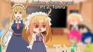 Anime Characters React // Pt. 2/5 // Tohru // Dragon Maid // Ü