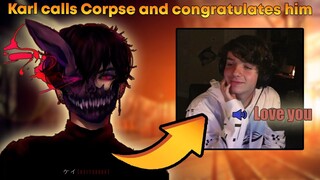 CORPSE' REACTION WHEN KARL SAYS I LOVE YOU TO HIM | SYKKUNO CONGRATS CORPSE'S FACE REVEAL