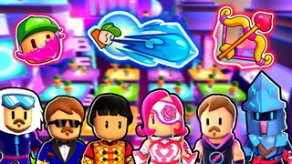 RESGATE NOVO EMOTE ESPECIAL CUSPE STUMBLE GUYS! NOVAS SKINS MR BEAST E NOVO MAPA DISCO DROP 0.64!