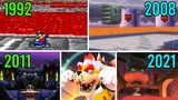 Evolution Of Bowser's Castle Tracks in Mario Kart Games (1992 - 2021)