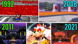 Evolution Of Bowser's Castle Tracks in Mario Kart Games (1992 - 2021)