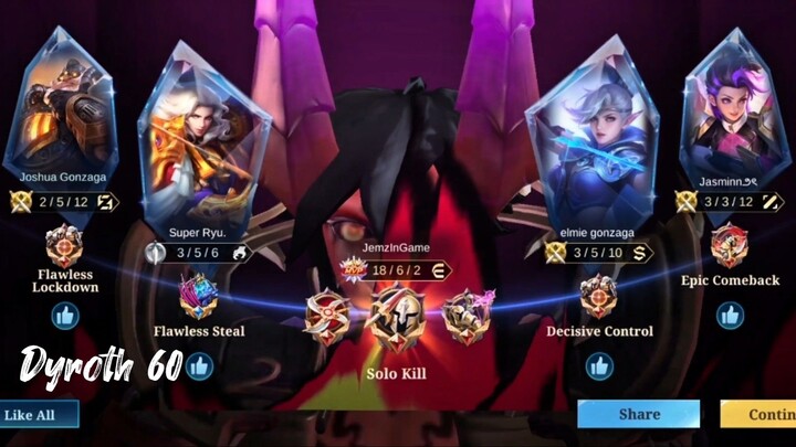 Dyroth, kasama ang Franco na naka Sky piercer | JemzInGame Dyroth Plays (60) | Mobile Legends