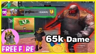 [Free Fire] Bắn 65k Dame Thủ Zombie nhận ngay 6 Thẻ Huy Hiệu Zombie | StarBoyVN