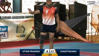 Raid Machine Rahul Chaudhary on Defense Earn Tackle Point   Kabaddi Highlights