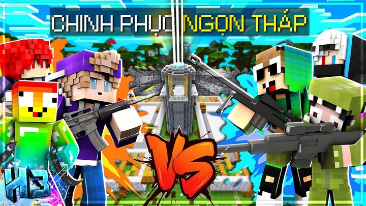 NoobTeam Thi CHINH PHỤC NGỌN THÁP Trong Chế Độ CHIẾM ĐÓNG Free Fire Minecraft!! | #24 - MINI GAME