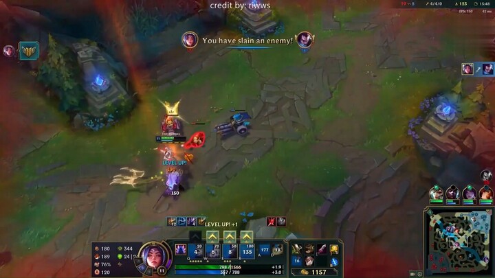 Zed rút bóng cân 2 cực căng thẳng tại mid #game