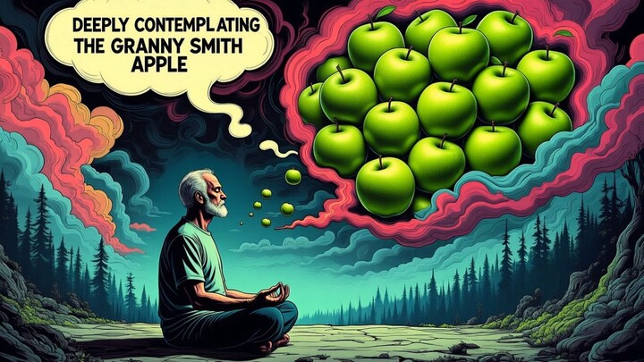 Deeply Contemplating the Granny Smith Apple