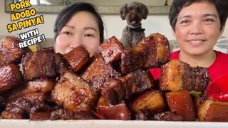 SPICY PORK ADOBO SA PINEAPPLE  ASMR MUKBANG | FILIPINO FOOD | MUKBANG PHILIPPINES | REAL EATING SHOW