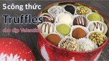 Cách làm chocolate truffles 2 kiểu, matcha truffles, truffles dừa và truffles Oreo cho Valentine