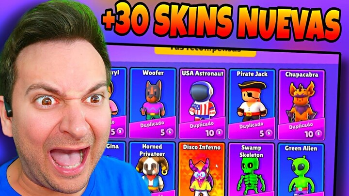 💥 +30 SKINS NUEVAS en STUMBLE GUYS 💥 FULL SKIN en las RULETAS!!!!