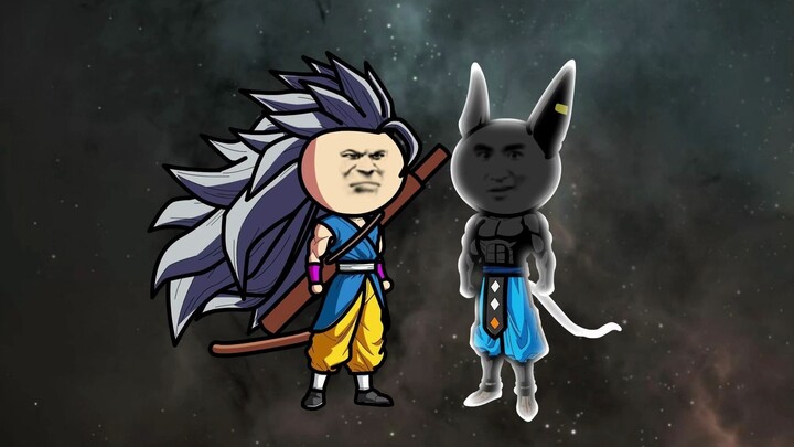 Tôn Ngộ Không sử dụng Siêu Saiyan 3 Bản năng vô cực để chiến đấu với Beerus trong Dạng hủy diệt.