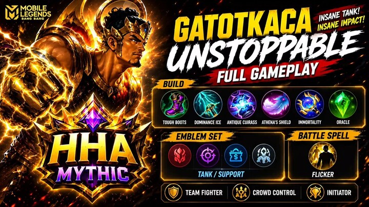 🔥 GATOTKACA UNSTOPPABLE! INSANE FIGHTER BUILD + EPIC FULL GAMEPLAY | MLBB