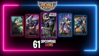 61 UPCOMING SKINS | KIMMY STARWARS| NANA JULY STARLIGHT| ALDOUS TRANSFORMER SKINS| CECILION NEW SKIN