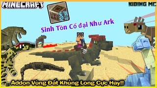 Cách cài Addon Vùng Đất Khủng Long Giống Arkcraft Cực Hay Cho Mcpe 1.14, 1.16 | KIDING MC