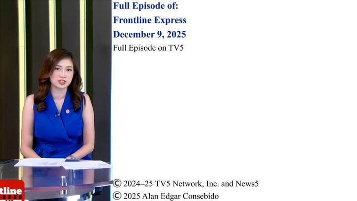 Full Episode on TV5 | Frontline Express – December 9, 2025