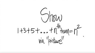 sum Show 1+3+5+...+nth term = n^2 via picture