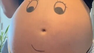 孕妈妈给老公精心准备的“肚皮舞”惊喜