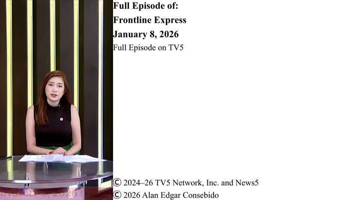 Full Episode on TV5 | Frontline Express – January 8, 2026