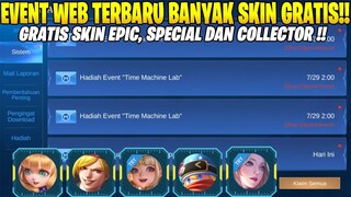 GRATIS KODE REDEEM SKIN EPIC, SPECIAL, COLLECTOR DARI EVENT "TIME MACHINE LAB" | MOBILE LEGENDS