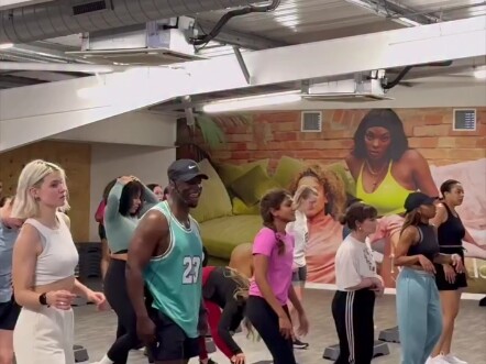 How cool would it be to be a fitness coach and have you dance to Michael Jackson's "Smooth Criminal"