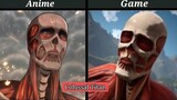 Attack on Titan / Shingeki no kyojin Anime vs Game Characters Comparison