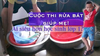 Hoàng Tom TV - Rửa chén giúp mẹ   - Wash dishes for mom