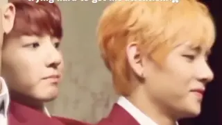 Taekook moment: Jungkook looks like a puppy keep on following taehyung. (So Obsessive)😊😊
