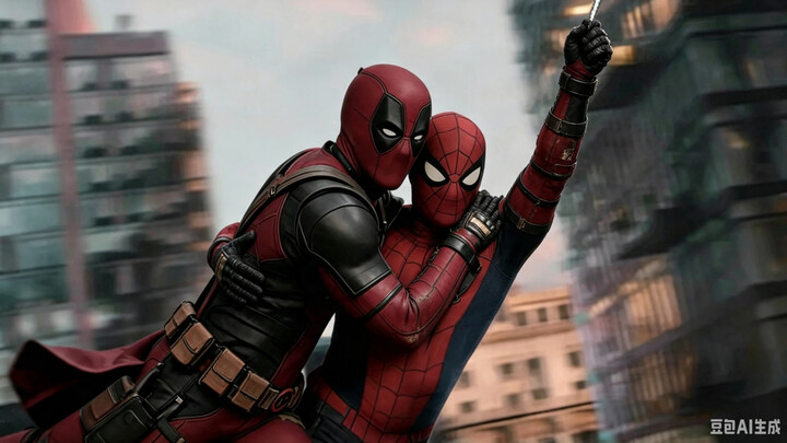 What if Deadpool,而不是the Punisher, appeared in "Spider-Man: Across the Spider-Verse"?