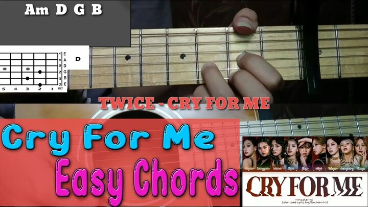 Twice - Cry For Me Guitar Chords Easy